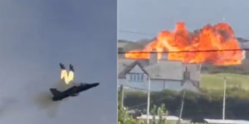 Un avión de la Fuerza Aérea británica se estrelló en Gales: los dos pilotos se eyectaron segundos antes del impacto