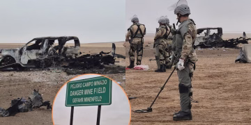 Explosión en la frontera Chile y Perú deja camioneta destruida tras pisar mina antitanque